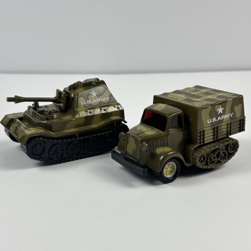 Attack Force Die Cast Metal Military Tank And Truck (Pull-Back Toys) Vehicles